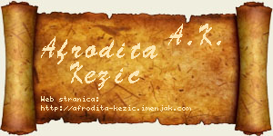 Afrodita Kezić vizit kartica